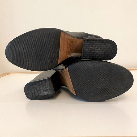MAISON MARTIN MARGIELA 22 BLACK LEATHER CUT OUT HEELED PUMPS W/38 - Picture 6 of 8